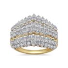Womens 2 Ct. T.w. Yellow Diamond 10k Gold Cocktail Ring