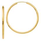 14k Gold 33mm Round Hoop Earrings