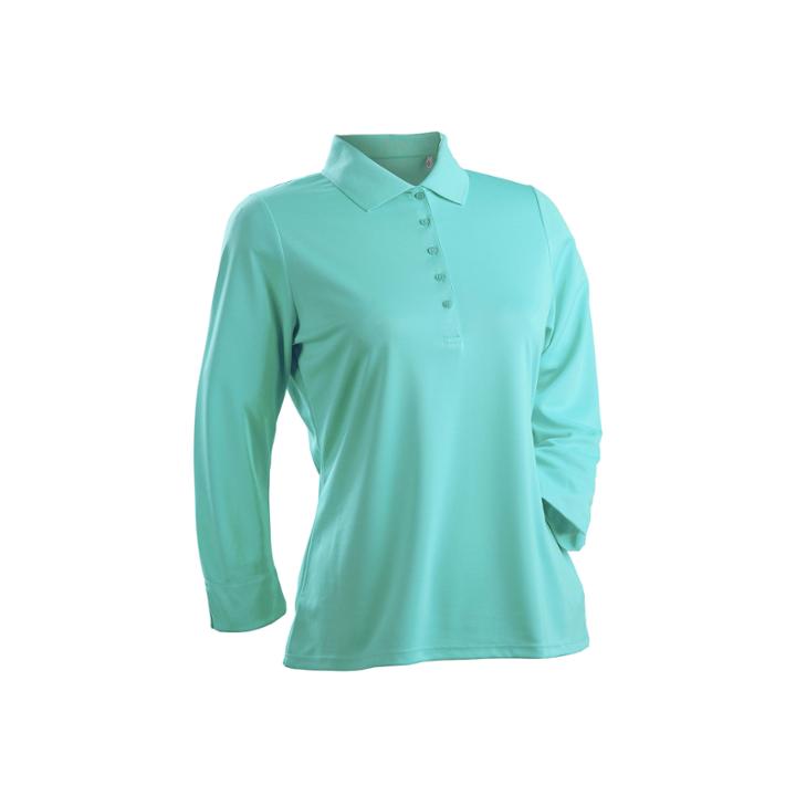 Nancy Lopez Golf Luster 3/4 Sleeve Polo Plus