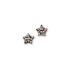 Sterling Silver Gray Star Earrings