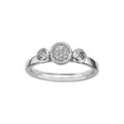 Personally Stackable Double White Topaz & Diamond-accent Ring