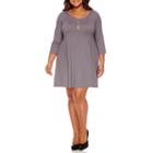 Love Reigns Long Sleeve A-line Dress-juniors Plus