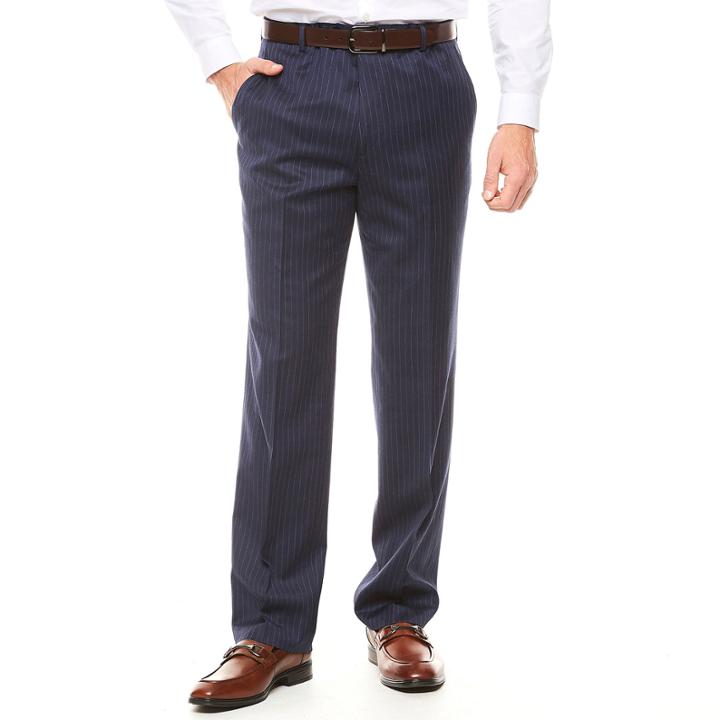 Stafford Classic Fit Wool Stripe Suit Pants
