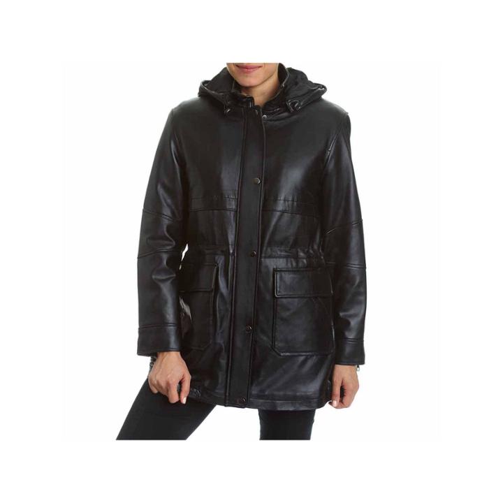 Excelled Leather Hooded Parka