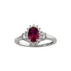 Lab-created Ruby & White Sapphire Ring