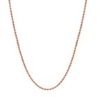 Made In Italy 14k Gold 14k Rose Gold Hollow Rope 18 Inch Chain Necklace