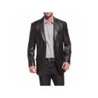 Bgsd Men's Ben Two-button Peak Lapel Lambskin Leather Blazer