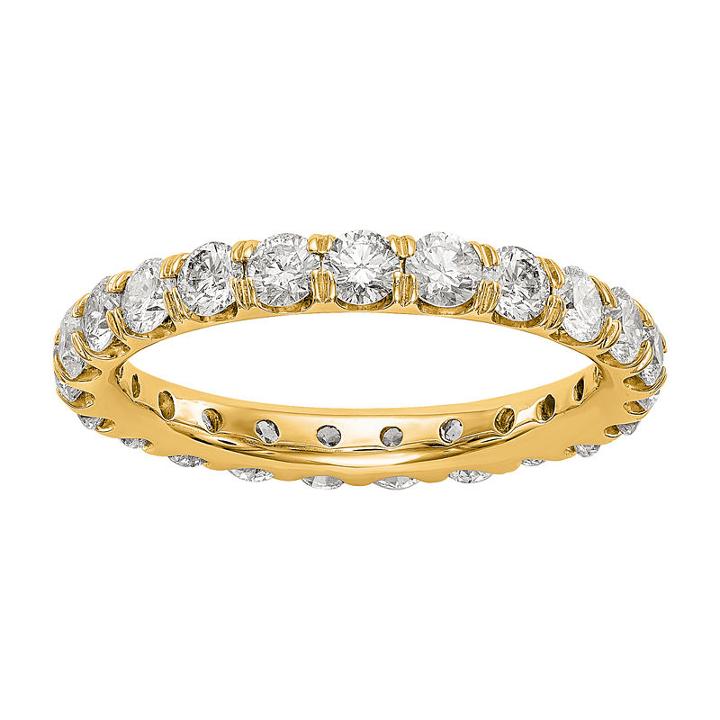 Womens 2 Ct. T.w. Genuine White Diamond 14k Gold Eternity Band