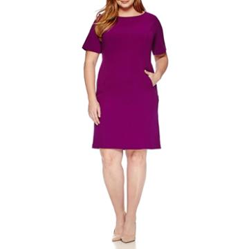 Donna Ricco Elbow-sleeve Sheath Dress - Plus