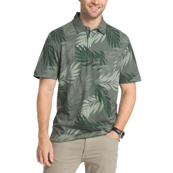 Van Heusen Short Sleeve Oasis Printed Polo Shirt