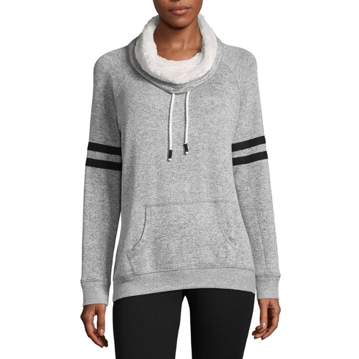 Long Sleeve Funnel Neck Pullover-juniors