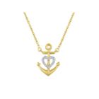 Womens White Diamond Accent Gold Over Silver Pendant Necklace