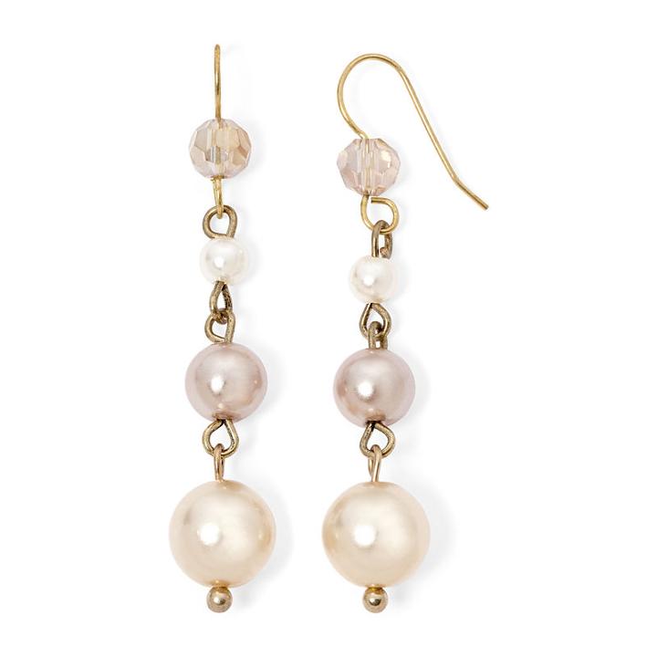Aris By Treska Simulated Pearl Earrings