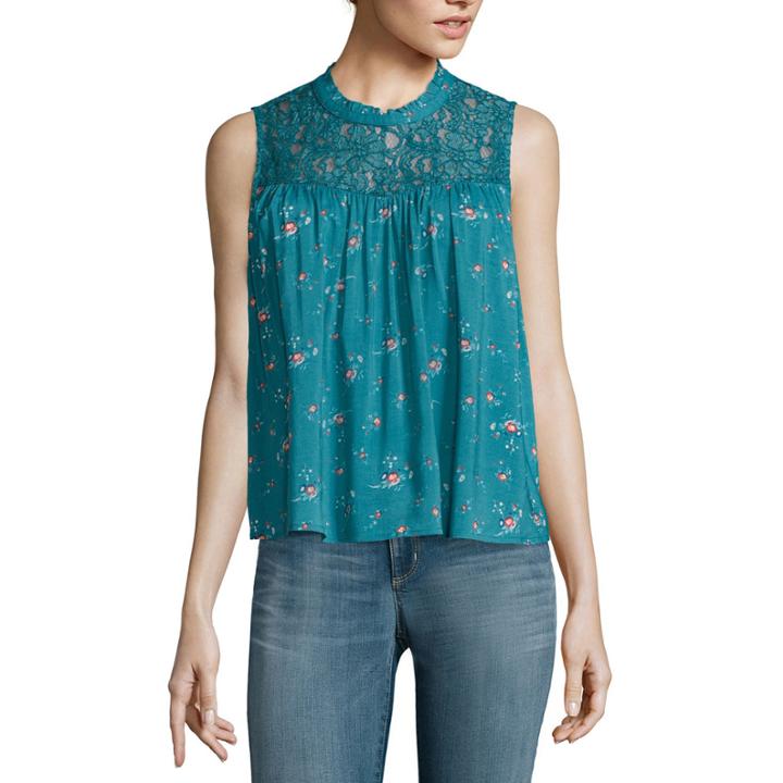 Arizona Sleeveless Lace High-neck Top