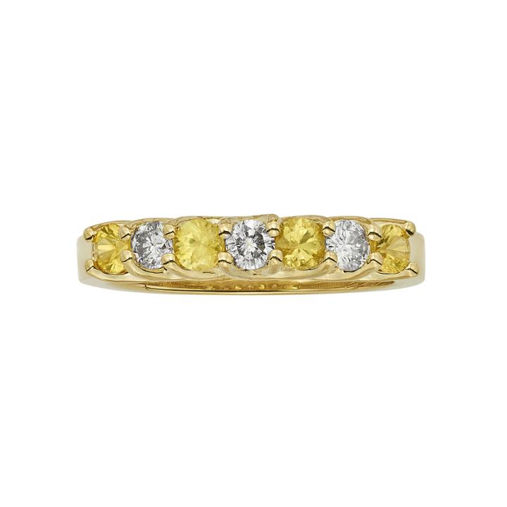 Womens 1/3 Ct. T.w. Genuine Yellow Sapphire 14k Gold Band