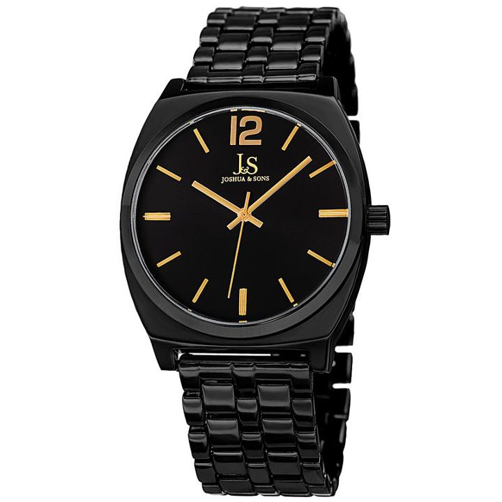 Joshua & Sons Mens Black Strap Watch-j-102bkg