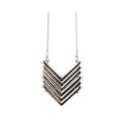 Arizona Silver-tone Chevron Snake Chain Necklace