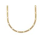 Mens 18k Yellow Gold Over Silver 24 Figaro Chain Necklace