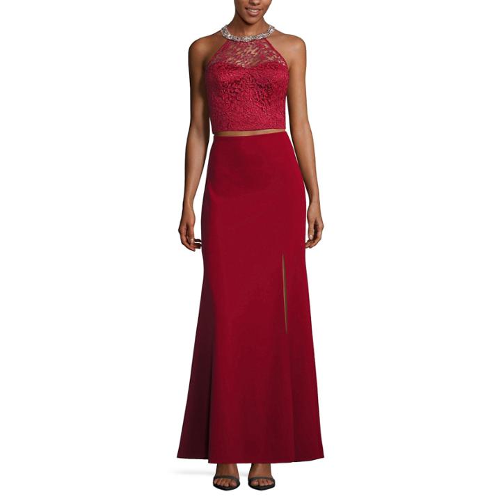 My Michelle Sleeveless Beaded Embellished Dress Set-juniors
