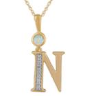 N Womens Lab Created White Opal 14k Gold Over Silver Pendant Necklace