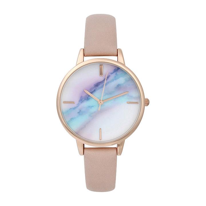 Mixit Womens Pink Strap Watch-pt5275rgbh