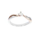 Lumastar 1/10 Ct. T.w. Diamond Two-tone 10k Gold Promise Ring