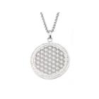 Stainless Steel Preciosa Crystal Rolo Chain Pendant Necklace