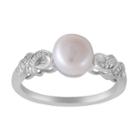 Womens Diamond Accent White Sterling Silver Cocktail Ring