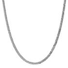 14k White Gold Solid Curb 16 Inch Chain Necklace