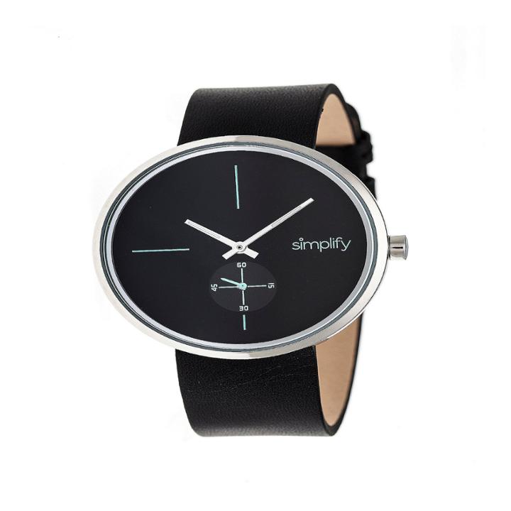 Simplify Unisex Black Strap Watch-sim4402