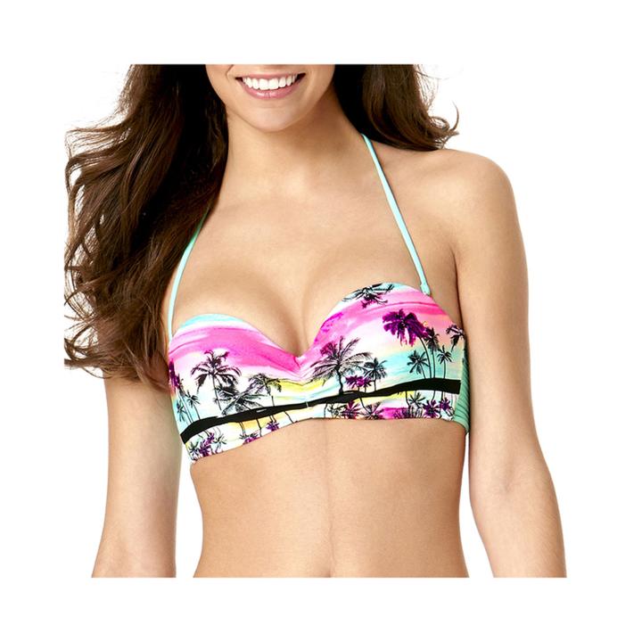 Arizona Dream Tropical Macram Bandeau Swim Top - Juniors