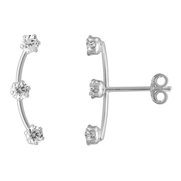 Itsy Bitsy Itsy Bitsy Clear 3/4 Inch Stud Earrings
