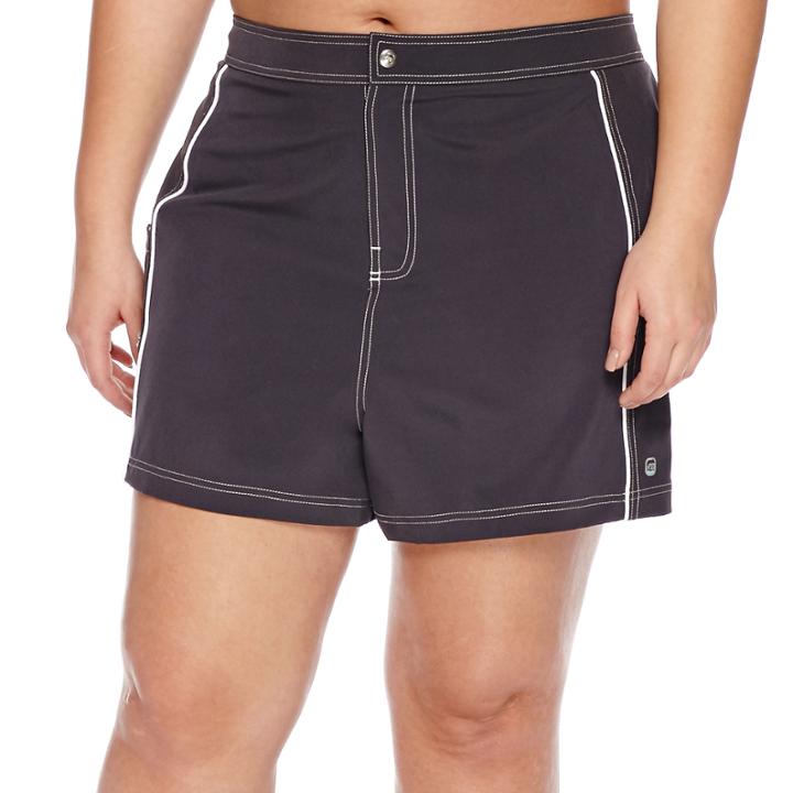 Free Country Drawstring Swim Shorts Plus