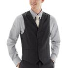 Saville Row Charcoal Suit Vest - Slim