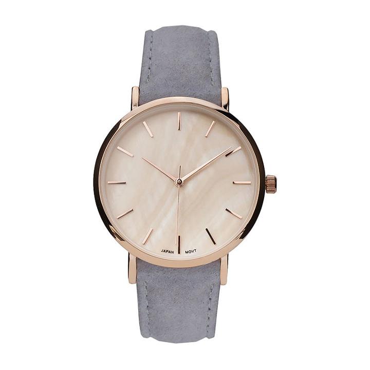 Geneva Platinum Womens Gray Strap Watch-10133