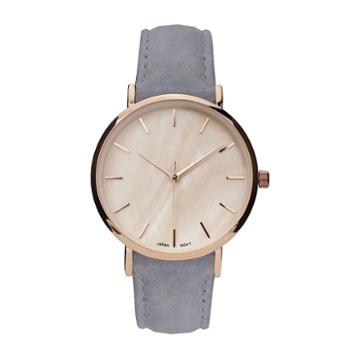 Geneva Platinum Womens Gray Strap Watch-10133