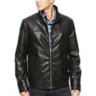 Dockers Faux-leather Stand Collar Jacket