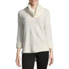 Liz Claiborne 3/4 Sleeve Cowl Neck Pullover Sweater