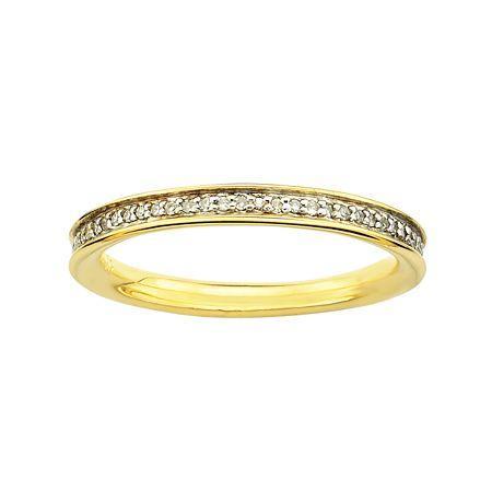 Personally Stackable 1/5 Ct. T.w. Diamond 18k/silver Ring