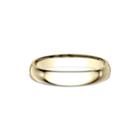Womens 14k Yellow Gold 3mm High Dome Comfort-fit Wedding Band