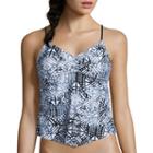 Arizona Mix & Match Geometric Tankini Swimsuit Top-juniors