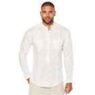 Cubavera Long Sleeve Pattern Button-front Shirt