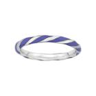 Personally Stackable Purple Enamel & Sterling Silver Twist Ring