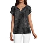 Liz Claiborne Short Sleeve Layered Top