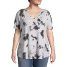 Short Sleeve V Neck Washed T-shirt