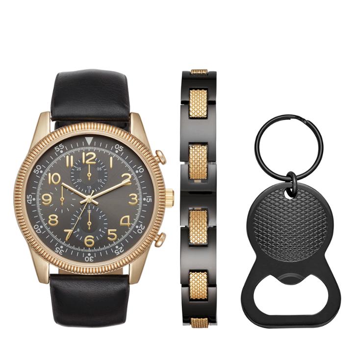 Mens Black 3-pc. Watch Boxed Set-fmdjset521
