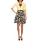 Perceptions Elbow Sleeve Zip-front Jacket Dress-petites