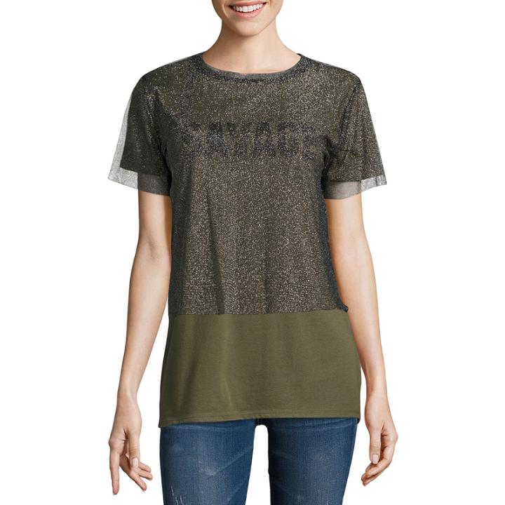 Arizona Savage Mesh Graphic T-shirt- Juniors