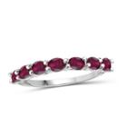 Lab-created Red Ruby Sterling Silver Delicate Ring