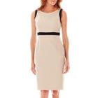 Black Label By Evan-picone Sleeveless Framed Inset Dress